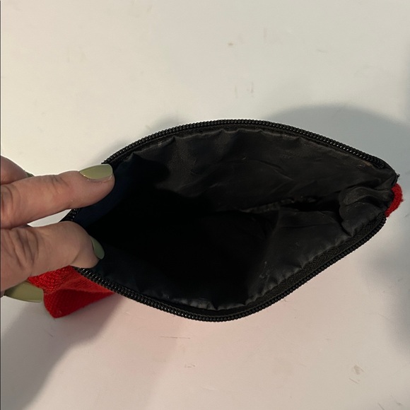 Sephora Black & White Striped Cosmetic Pouch with Colorful “Embroidered” Lips - Picture 5 of 6